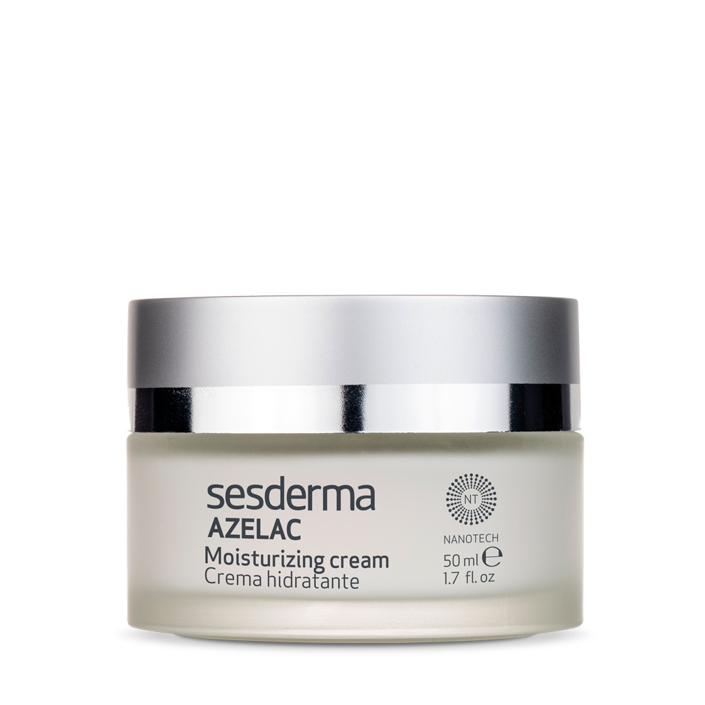 Sesderma Azelac Crema Idratante Viso 50 ml - Anti-invecchiamento, Combatte la Couperose, Aumenta l'Idratazione