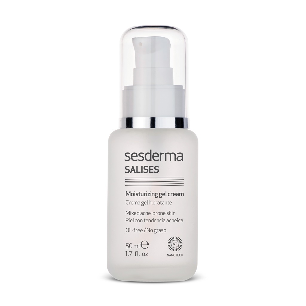 Sesderma Salises Crema-Gel Idratante 50 ml - Non Grassa, Priva di Profumo, con Acido Salicilico per Pelli a Tendenza Acneica