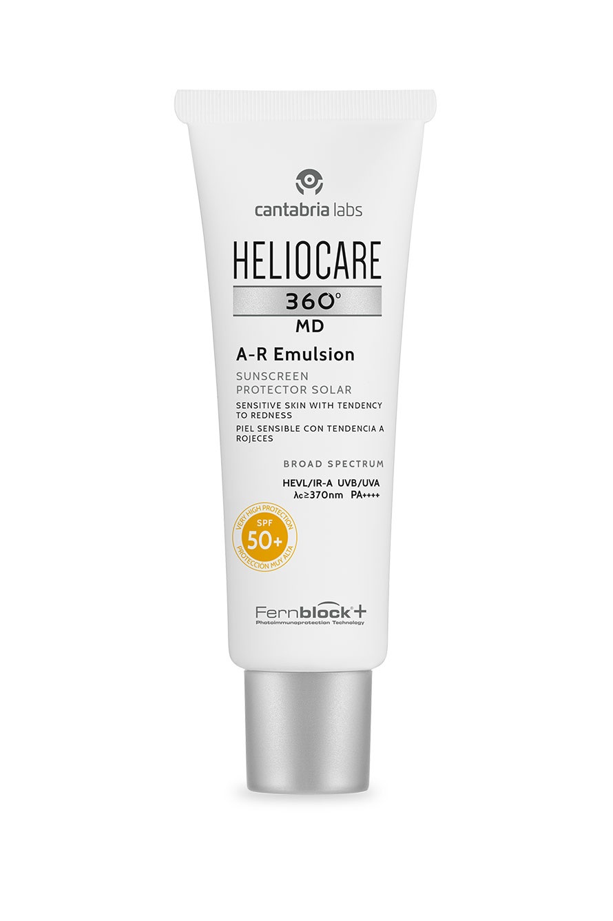 DIFA COOPER SpA Heliocare 360° MD A-R Emulsion SPF 50 - Emulsione Solare per Pelle Sensibile con Tendenza alla Rosacea - 50 ml