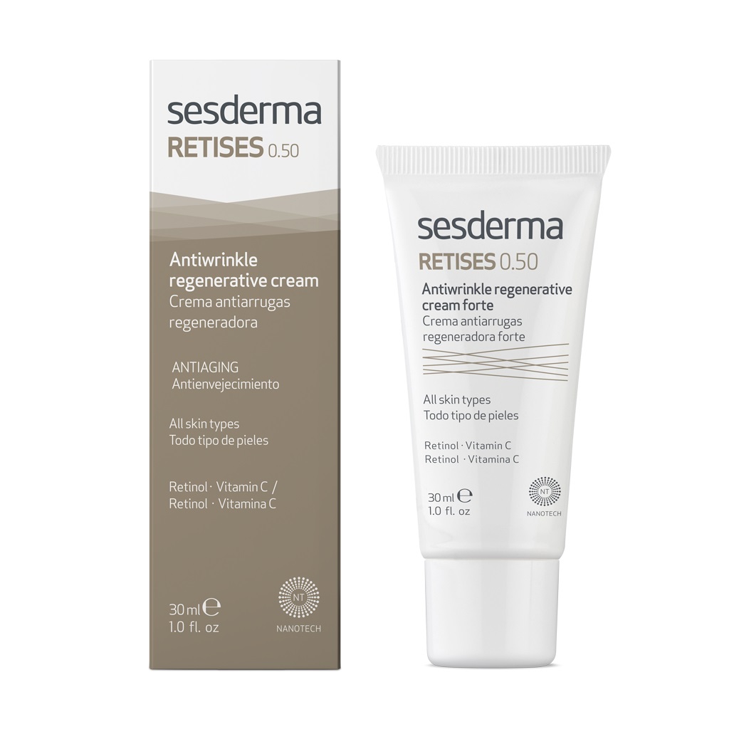 Sesderma Retises Crema da Notte Antirughe Rigenerativa con Retinolo 0,5% e Vitamina C - 30 ml