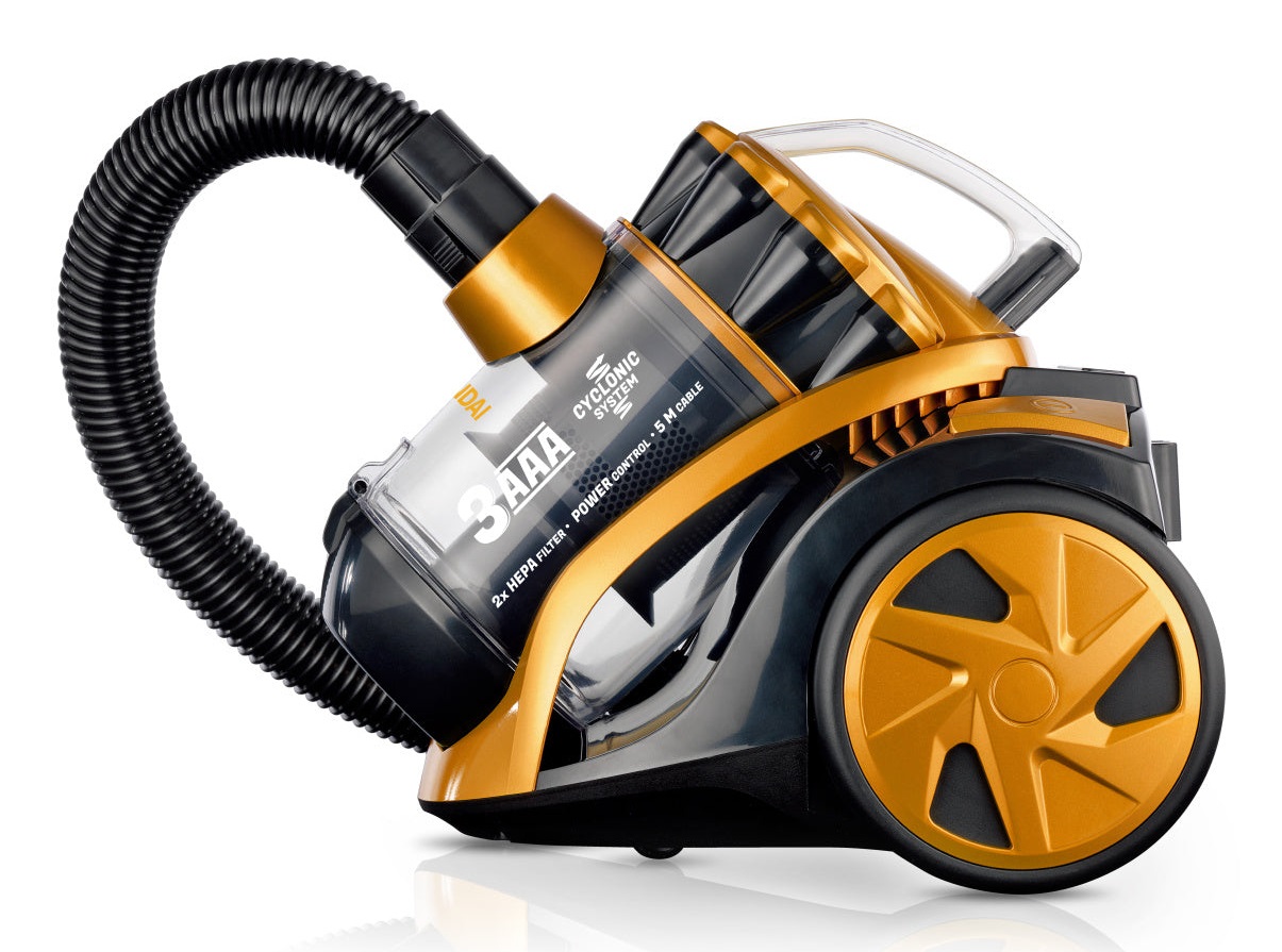 HYUNDAI Aspirapolvere senza sacchetto VC014 - 800 W, Filtro HEPA, Motore Eco, 1,3 l, Raggio d'azione 8 m