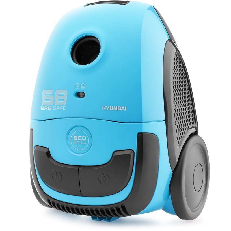 HYUNDAI ELECTRONICS Aspirapolvere con sacchetto VC068LB - 800W, ECO-Motor, 2L, Blu, Alta efficienza di aspirazione