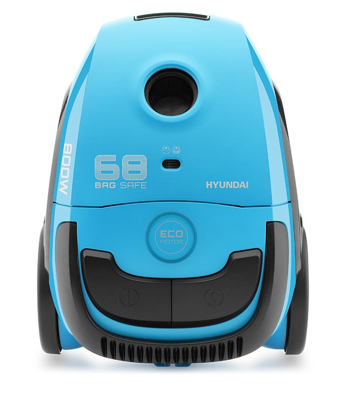 HYUNDAI ELECTRONICS Aspirapolvere con sacchetto VC068LB - 800W, ECO-Motor, 2L, Blu, Alta efficienza di aspirazione