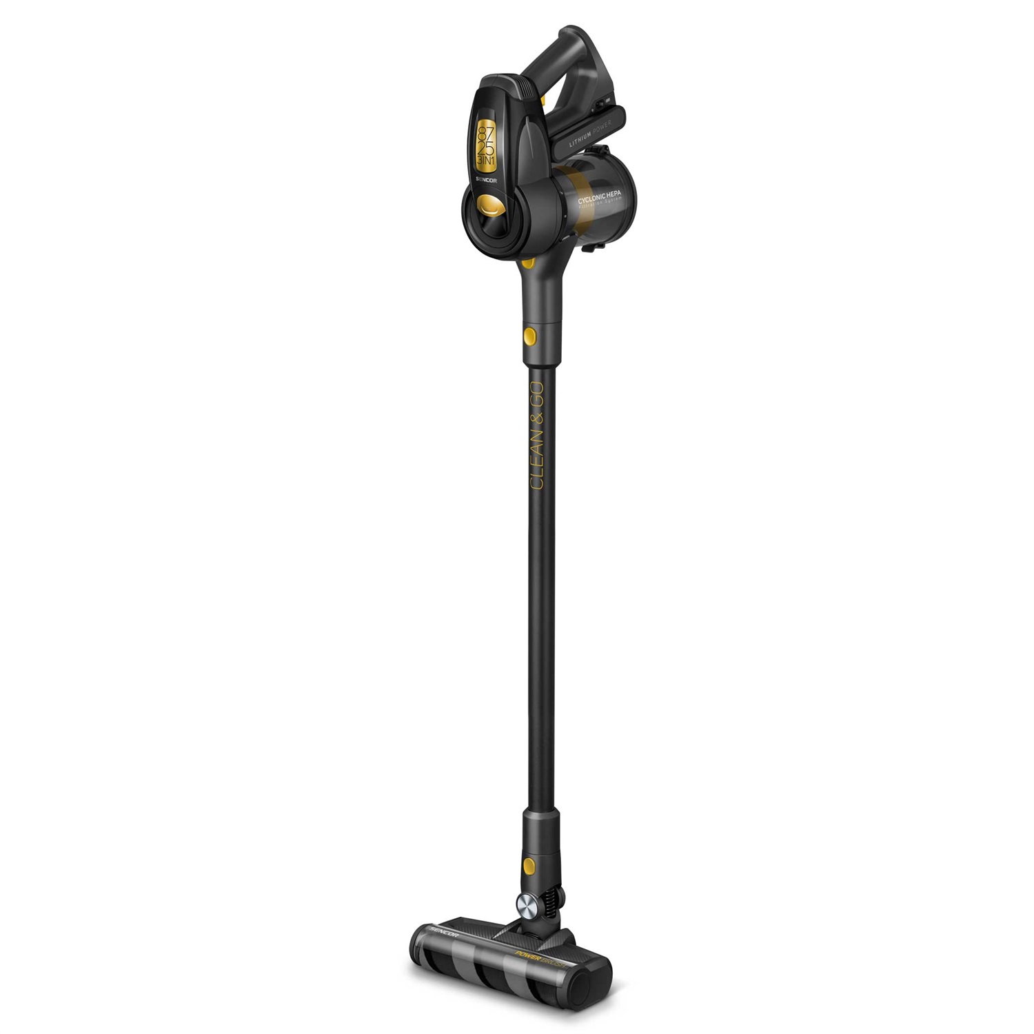 Sencor Aspirapolvere Senza Fili 3 in 1 con Autonomia di 50 Minuti, Motore BDLC da 400W, Filtro Ciclonico e Kit Cat&Dog