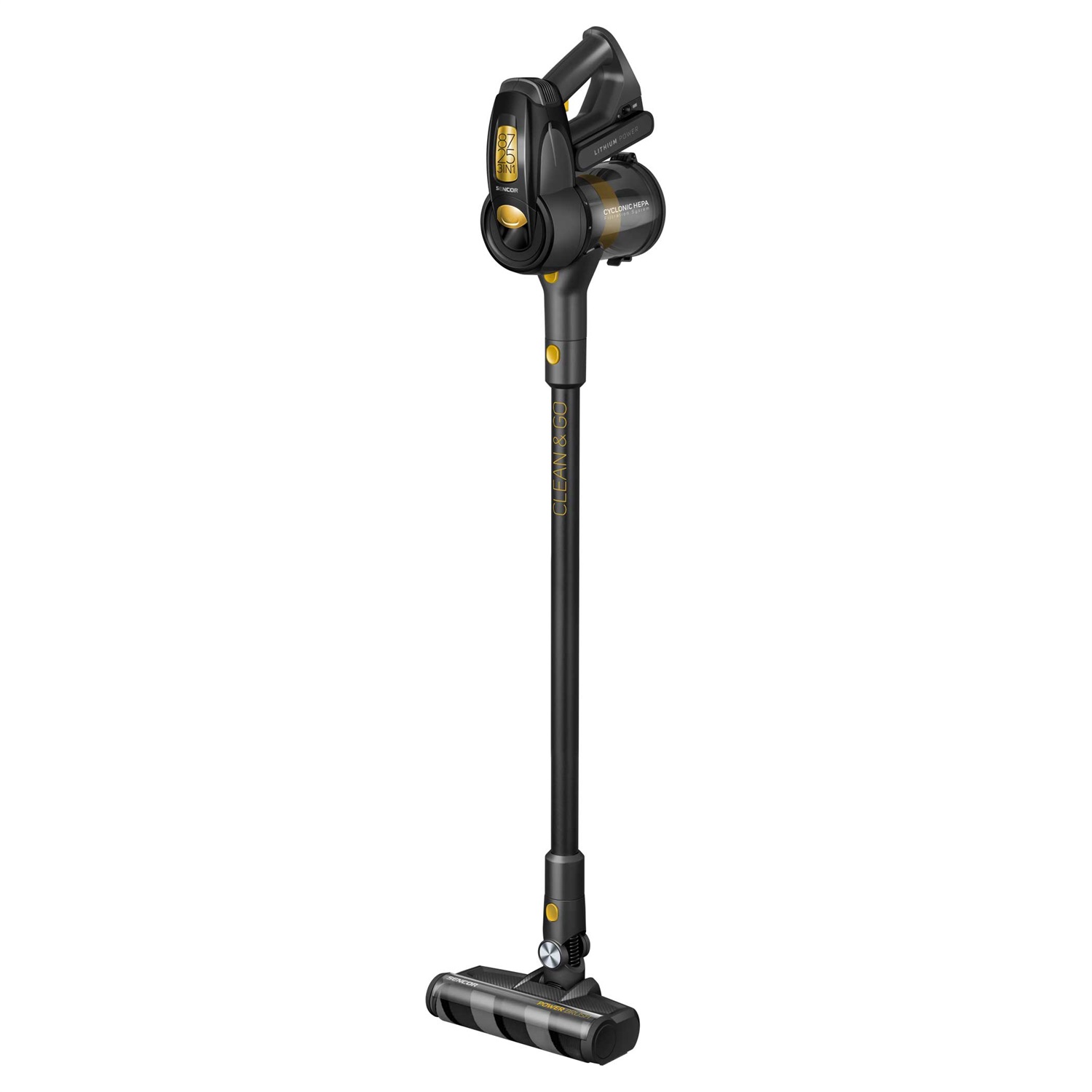 Sencor Aspirapolvere Senza Fili 3 in 1 con Autonomia di 50 Minuti, Motore BDLC da 400W, Filtro Ciclonico e Kit Cat&Dog