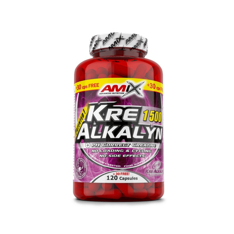 Amix Kre-Alkalyn 1500 - Integratore di Creatina Tamponata in 150 Capsule per Aumento della Massa Muscolare e Miglioramento della Forma Fisica