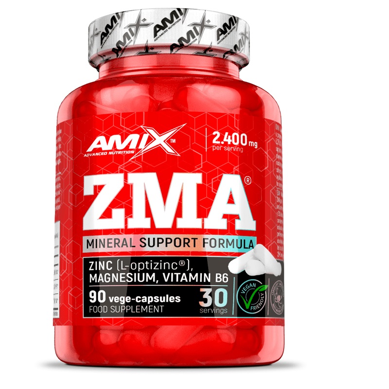 Amix Nutrition ZMA - 90 Capsule, Integratore con Zinco, Magnesio e Vitamina B6 per Supporto Energetico e Produzione Naturale di Testosterone