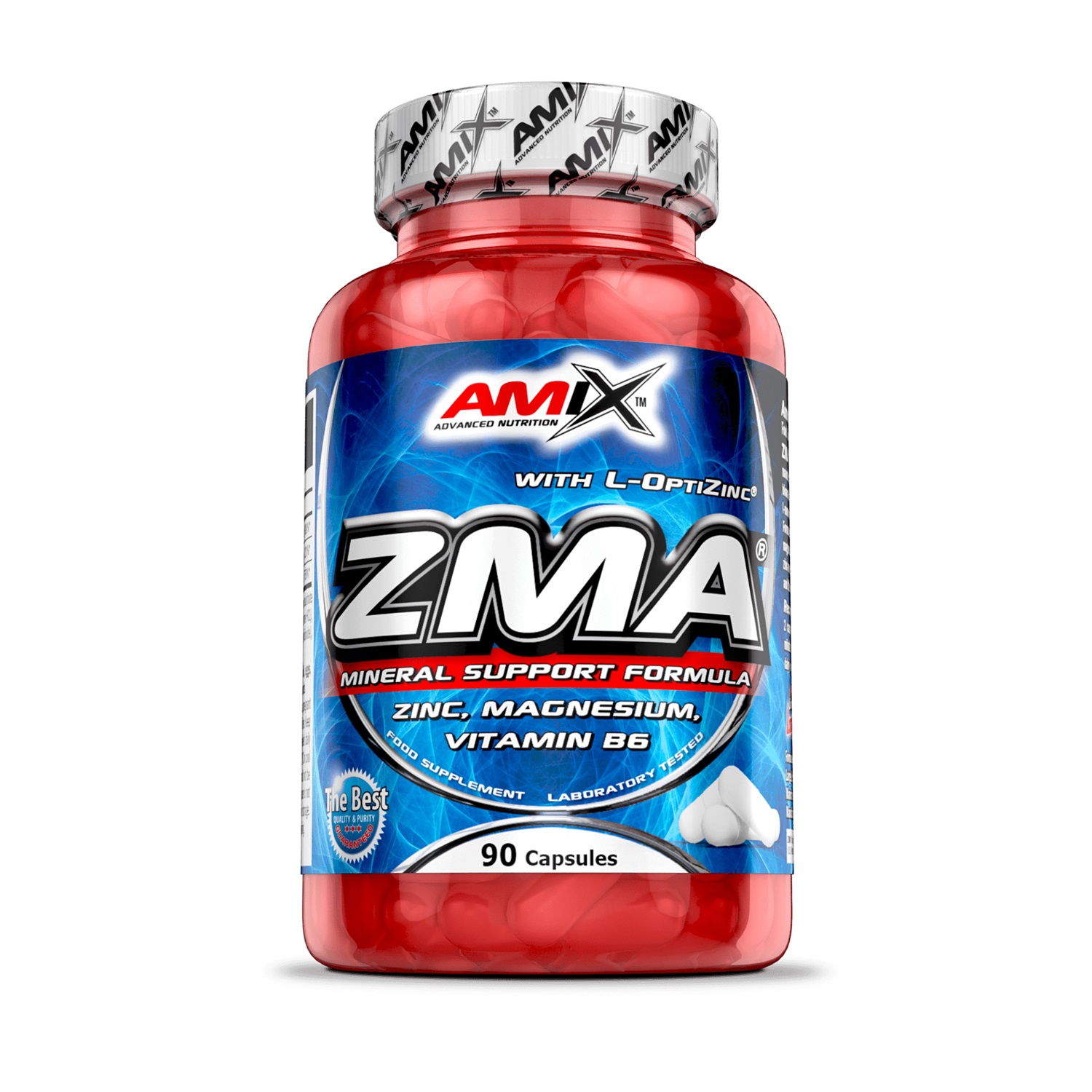 Amix Nutrition ZMA - 90 Capsule, Integratore con Zinco, Magnesio e Vitamina B6 per Supporto Energetico e Produzione Naturale di Testosterone