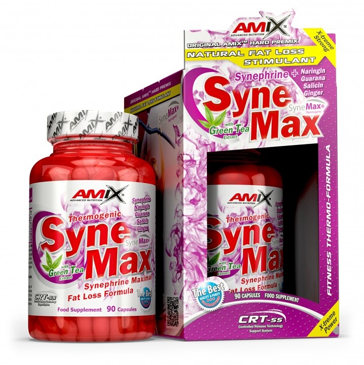 Amix Nutrition Syne Max - Integratore alimentare a base di Guaranà, Tè Verde e Zenzero - 90 Capsule