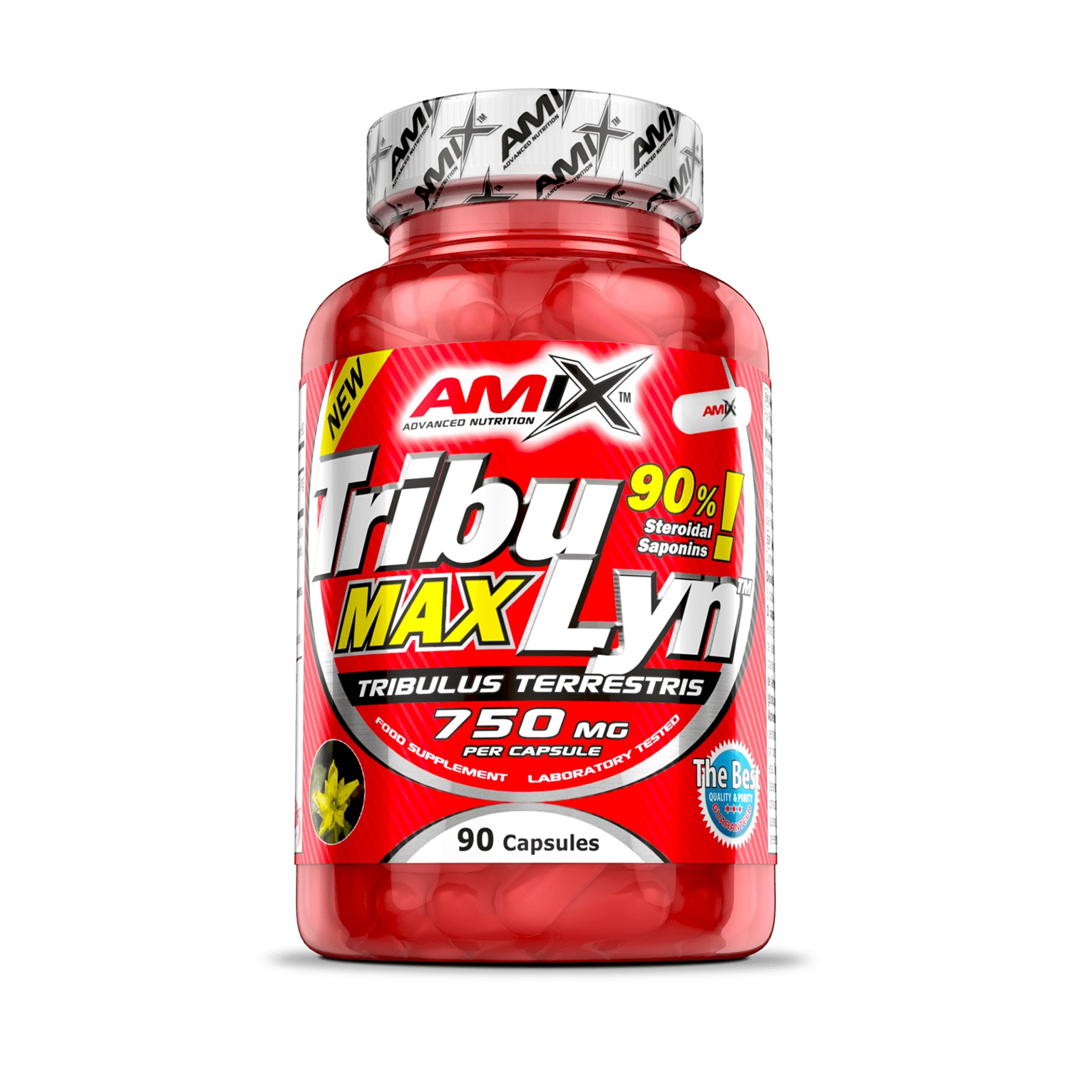Amix TribuLyn 90% - Integratore di Tribulus Terrestris in 90 Capsule per Sostegno Metabolico