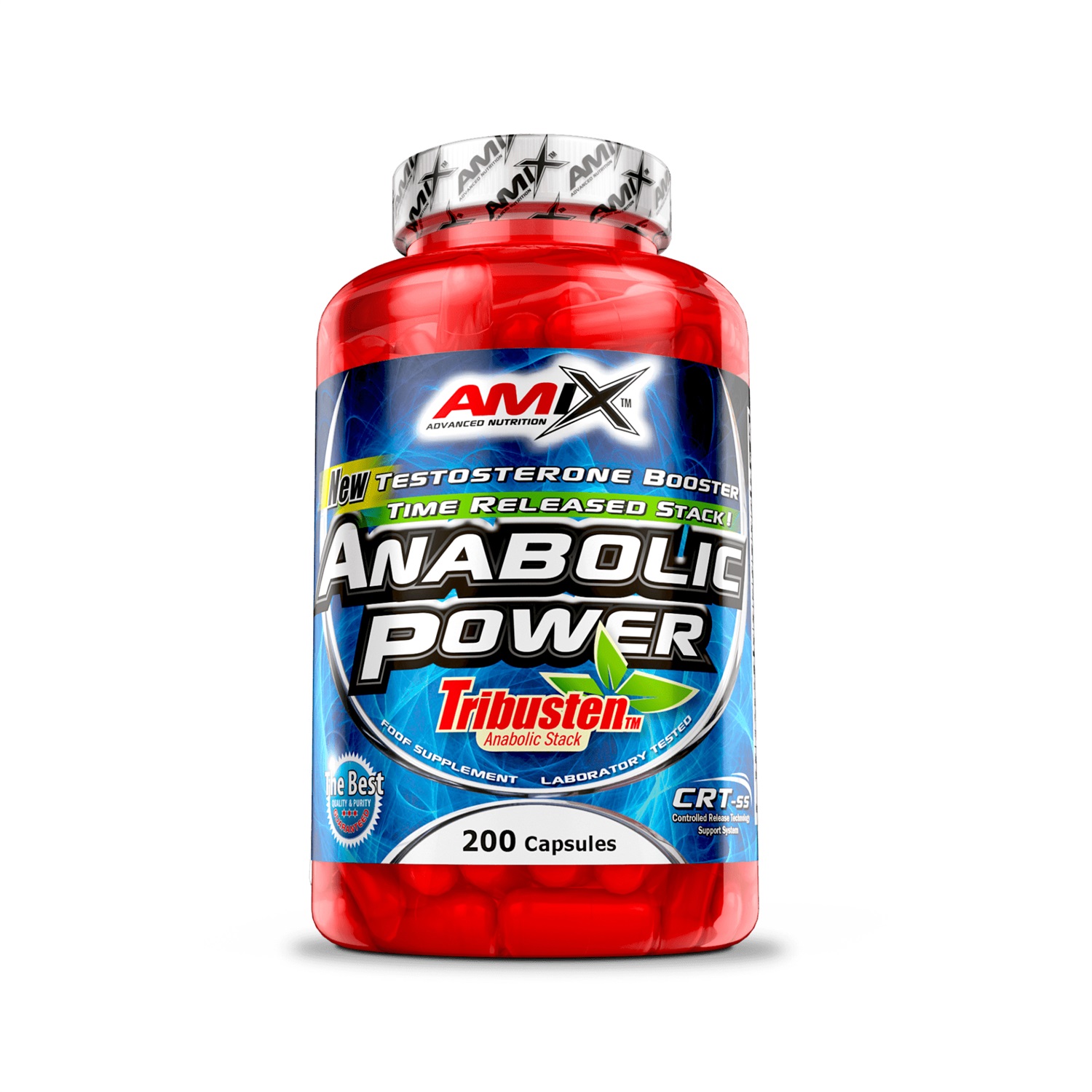 Amix Anabolic Power Tribusten - Integratore alimentare con 200 capsule, contiene Tribulus Terrestris e mix di erbe per supporto energetico e crescita muscolare
