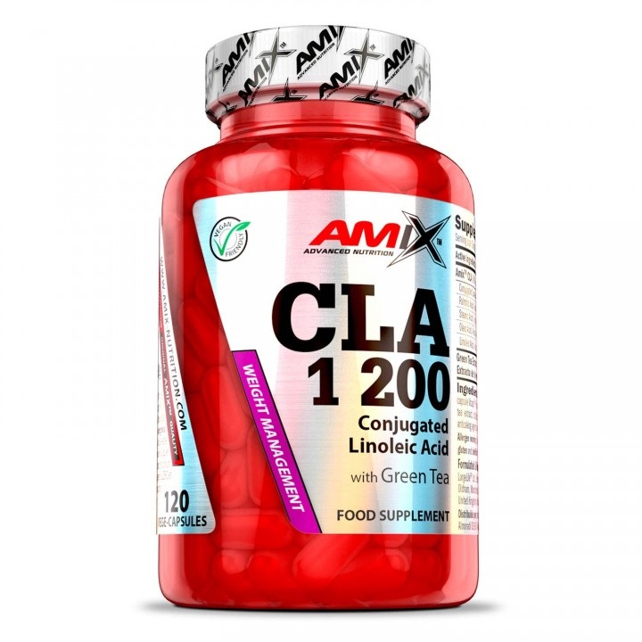 Amix Nutrition CLA 1200 - Integratore Alimentare con Acido Linoleico Coniugato e Tè Verde, 120 Capsule