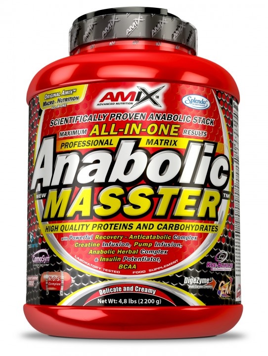 Amix Nutrition Anabolic Masster 2200 g - Polvere per Guadagno di Massa Muscolare al Cioccolato con Proteine, Carboidrati e Creatina