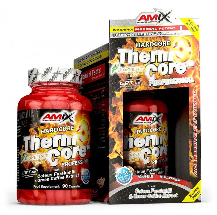 Amix Nutrition ThermoCore - Integratore Termogenico con 7 Ingredienti Naturali, 90 Capsule