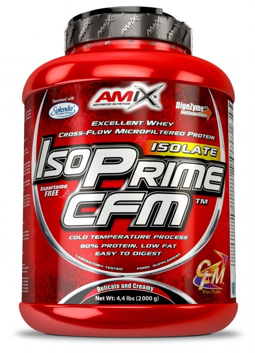 Amix Nutrition IsoPrime CFM Isolate Polvere 2000g - Proteine del Siero di Latte Isolate, 90% Purezza, Gusto Biscotto e Cookie