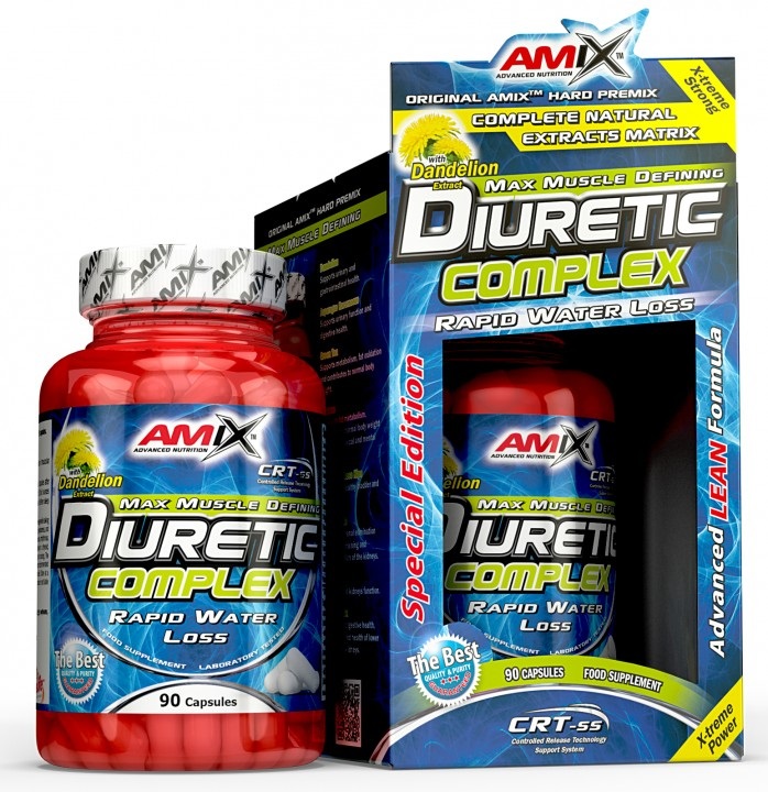 Amix Nutrition Diuretic Complex 90 Capsule - Integratore Naturale con Estratti Vegetali e Vitamina B6 per Massima Definizione Muscolare e Funzioni Drenanti