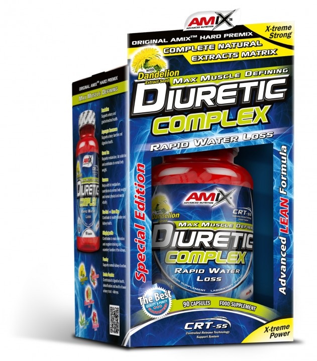 Amix Nutrition Diuretic Complex 90 Capsule - Integratore Naturale con Estratti Vegetali e Vitamina B6 per Massima Definizione Muscolare e Funzioni Drenanti