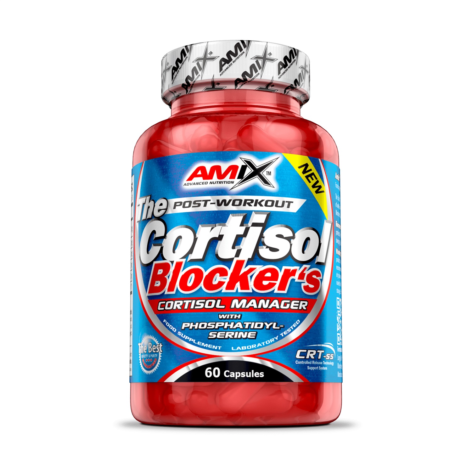 Amix Nutrition Cortisol Blocker - Integratore con Triptofano, Tirosina, Bacopa Monnieri, Acido Alfa Lipoico e Vitamina B6 - 60 Capsule