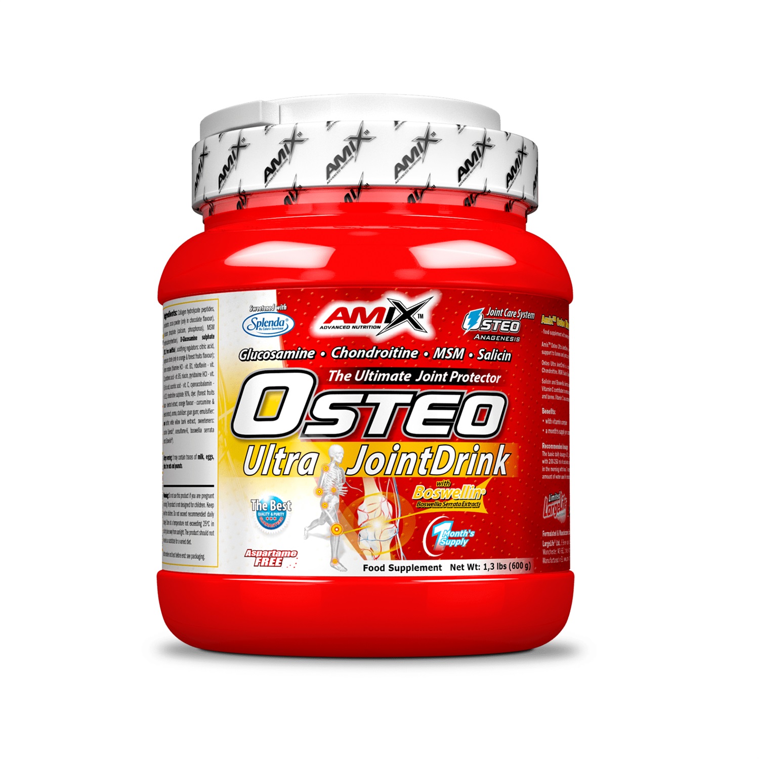 Amix Nutrition Osteo Ultra Joint Drink 600g - Integratore alimentare in polvere con glucosamina, condroitin solfato e MSM al gusto Arancia