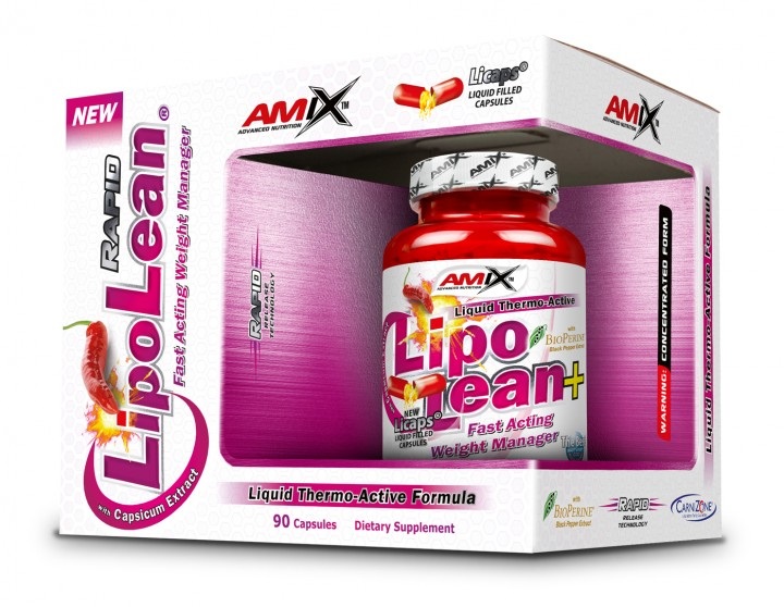 Amix Nutrition LipoLean - Integratore alimentare con CLA, L-Carnitina, Caffeina e Estratti Vegetali - 90 Capsule