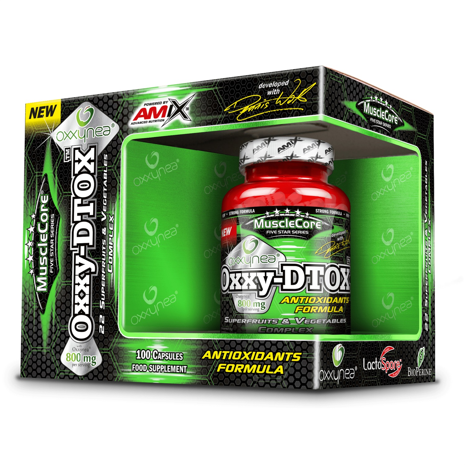 Amix Nutrition Oxxy-Dtox - Integratore Antiossidante con Estratti Vegetali e Vitamine - 100 Capsule