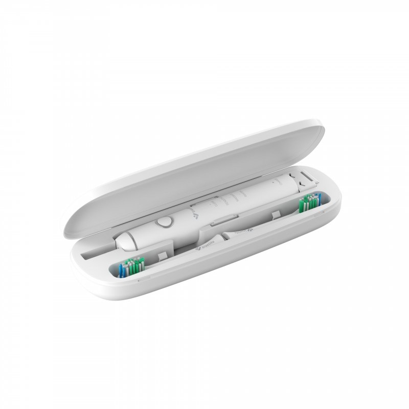 TrueLife SonicBrush Compact Duo Set - 2 Spazzolini Elettrici Sonici con Custodie, Stazioni di Ricarica e Testine, 4 Modalità di Pulizia, 70000 Movimenti al Minuto