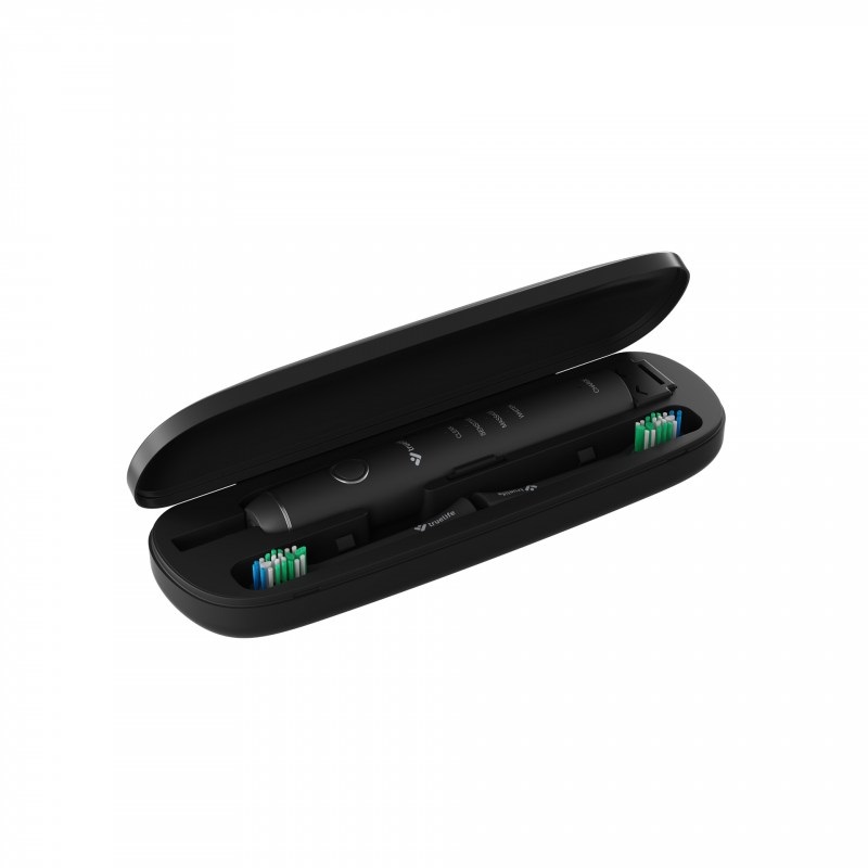 TrueLife SonicBrush Compact Duo Set - 2 Spazzolini Elettrici Sonici con Custodie, Stazioni di Ricarica e Testine, 4 Modalità di Pulizia, 70000 Movimenti al Minuto