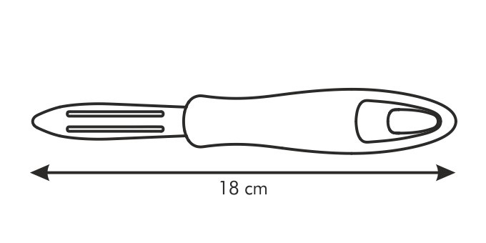 Tescoma Pelapatate Presto - Sbucciatore in Acciaio Inox 18cm con Manico in Plastica Resistente, Lavabile in Lavastoviglie