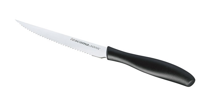 Tescoma Coltello da Bistecca 12 cm in Acciaio Inox - Set di 6 Pz con Manico Ergonomico