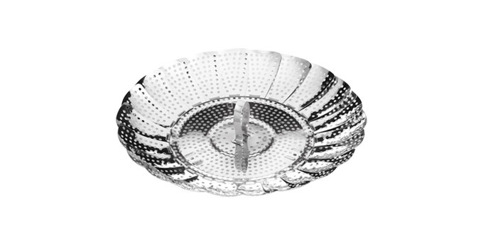 Tescoma 644806 Cestello per Cottura a Vapore 24 cm in Acciaio Inossidabile Argento - Multiuso e Salvaspazio