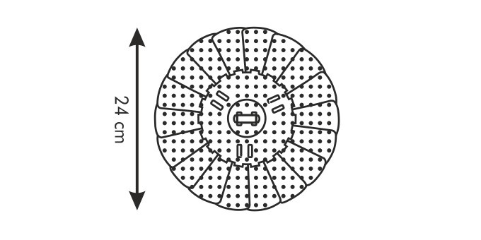 Tescoma 644806 Cestello per Cottura a Vapore 24 cm in Acciaio Inossidabile Argento - Multiuso e Salvaspazio