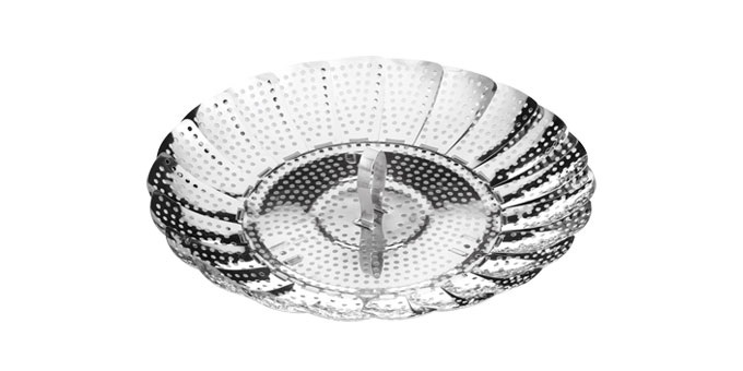 Tescoma Cestello per Cottura a Vapore Ø 28 cm Presto in Acciaio Inossidabile con Alette Richiudibili