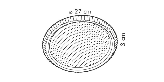 Tescoma Delicia Stampo Crostata Ø 28 cm - Stampo Furbo con Rivestimento Antiaderente e Bordi Alti