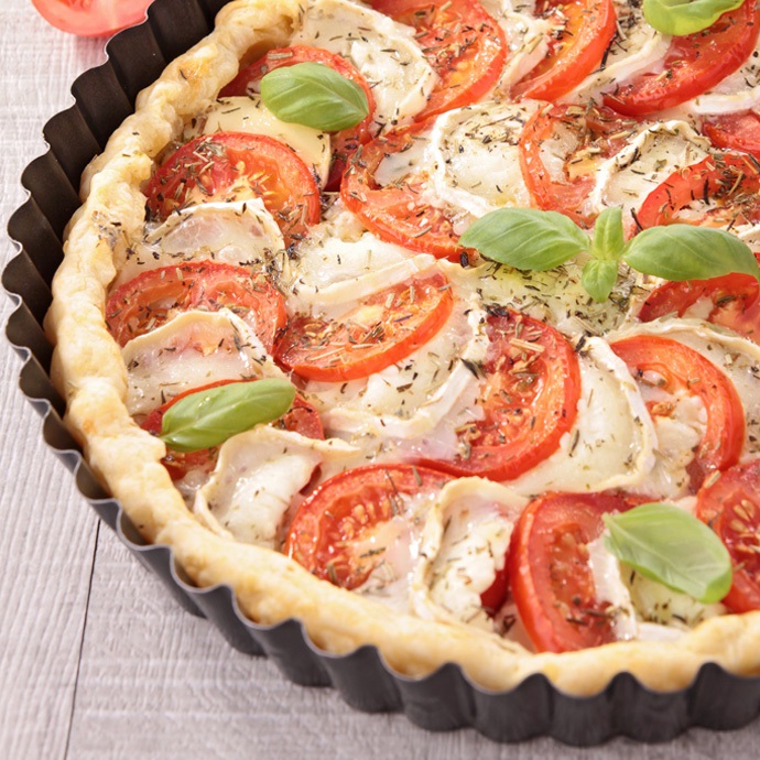 Tescoma Delicia Stampo Crostata Ø 28 cm - Stampo Furbo con Rivestimento Antiaderente e Bordi Alti