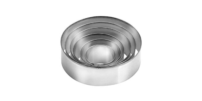 Tescoma Set 6 Tagliabiscotti Tondi Delicia in Metallo - Dimensioni 3 cm e 8 cm