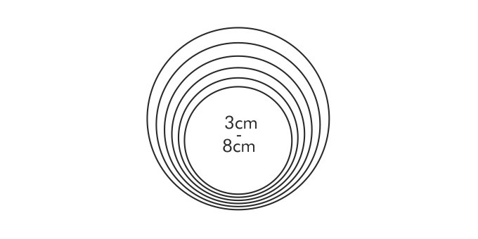 Tescoma Set 6 Tagliabiscotti Tondi Delicia in Metallo - Dimensioni 3 cm e 8 cm