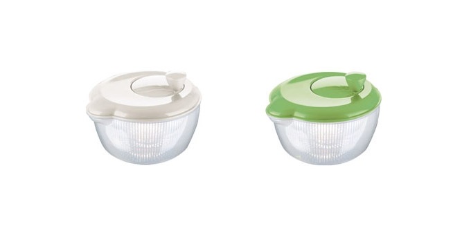 Tescoma Centrifuga per Insalata Handy, bianco / verde - Ottima per asciugare l'insalata, in plastica, lavabile in lavastoviglie