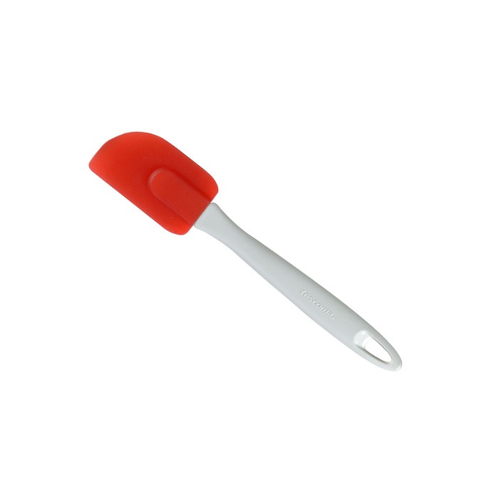 Tescoma Spatola in Silicone Presto 26 cm - Flessibile, Resistente al Calore fino a 220 °C, Colori Rosso e Bianco, con Gancio per Appendere