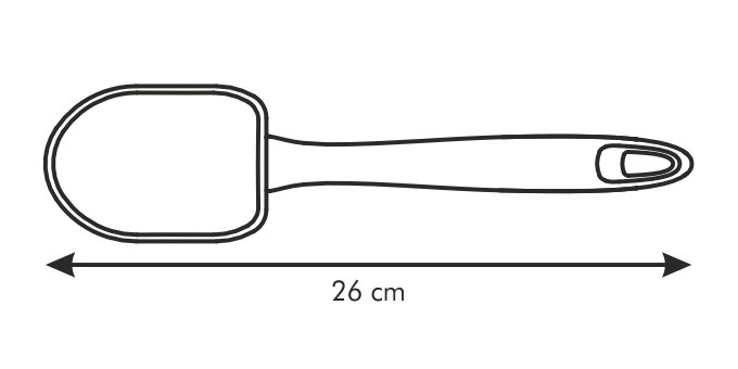 Tescoma Spatola Cucchiaio in Silicone 26 cm - Linea Presto, Flessibile per Impasti Molli