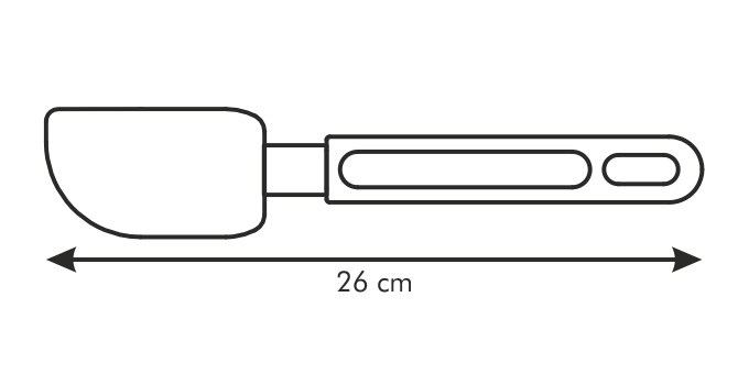 Tescoma Spatola in Silicone Giallo Delicia, 26 cm, Resistente al Calore fino a 220 °C, Manico Ergonomico e Lavabile in Lavastoviglie