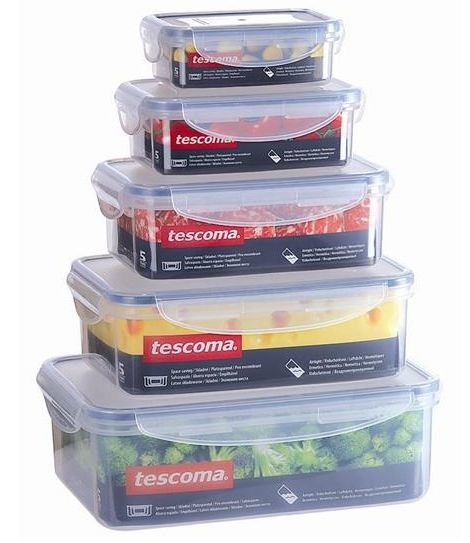 Tescoma 892066 Freshbox Contenitore Rettangolare in Plastica Trasparente da 1.5 L con Chiusura Ermetica