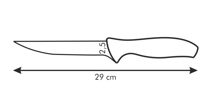 Tescoma Coltello Disossatore 16 cm Sonic - Lama in Acciaio Inossidabile, Manico Ergonomico in Plastica Resistente