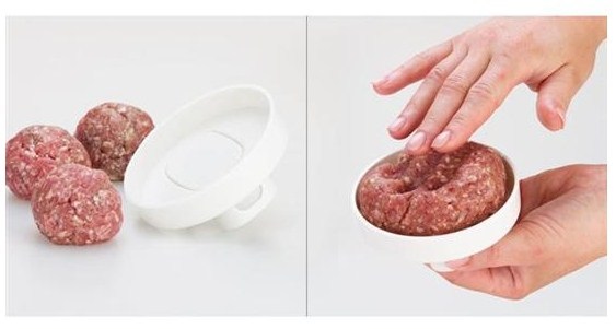 Tescoma Stampo per Hamburger 420585 in Plastica, 18.5 X 12 X 4.8 Cm, Rosso - Facile da Usare, Lavabile in Lavastoviglie