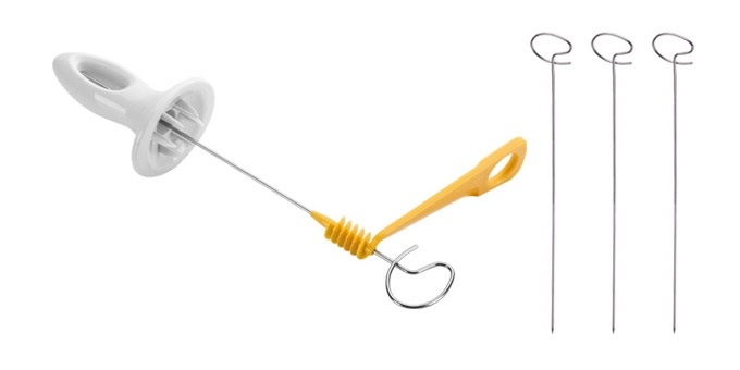 Tescoma 420637 Presto Taglia Patate a Spirale con 4 Spiedini in Acciaio Inossidabile, Bianco/Giallo