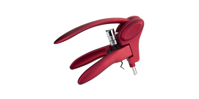 Tescoma 695410 Uno Vino Cavatappi a Leva 20 cm con Finitura Soft Touch e Spirale Antiaderente