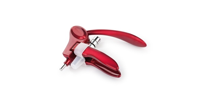 Tescoma 695410 Uno Vino Cavatappi a Leva 20 cm con Finitura Soft Touch e Spirale Antiaderente