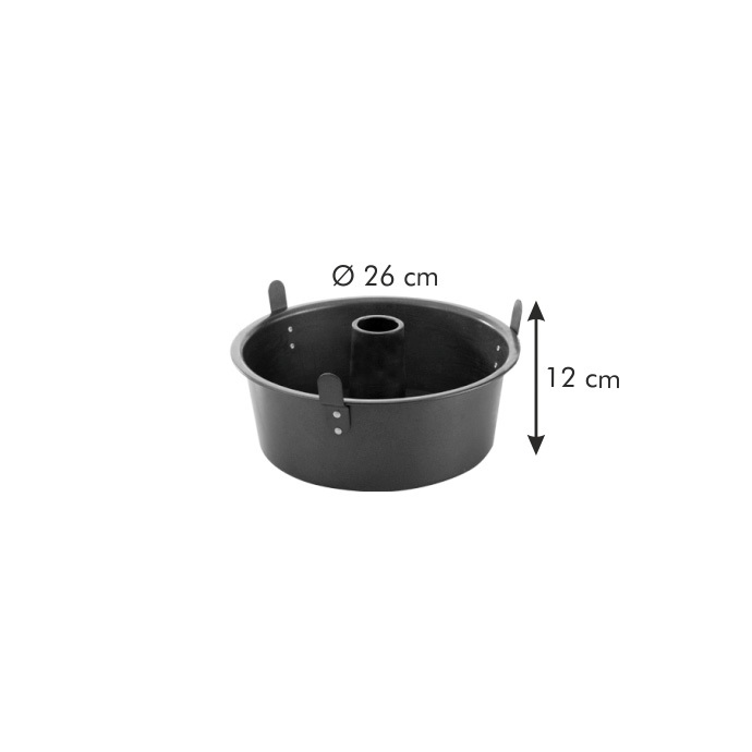 Tescoma Stampo per Angel Cake Ø 26 cm DELICIA - Rivestimento antiaderente, Fondo estraibile, Adatto per forno elettrico e a gas
