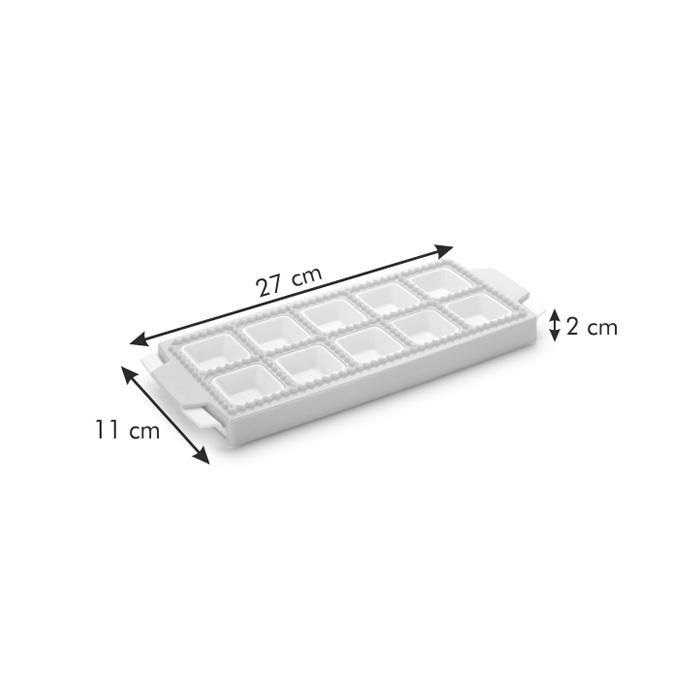Tescoma Delicia 630877 Stampo per Raviolini Quadrati in Plastica, Giallo, 10 Pezzi