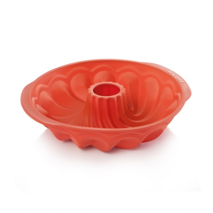 Tescoma Stampo Ciambella Basso Delícia SiliconPRIME Ø 24 cm - Silicone Flessibile, Lavabile in Lavastoviglie, Senza BPA