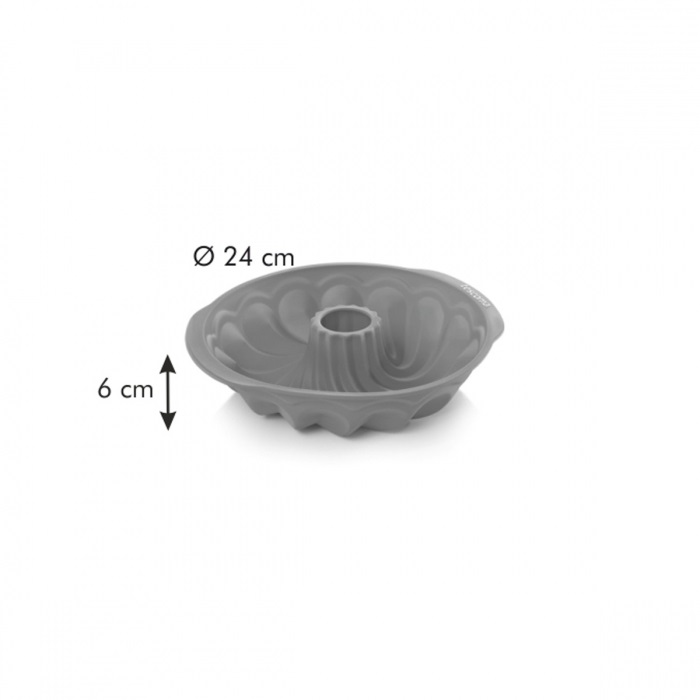 Tescoma Stampo Ciambella Basso Delícia SiliconPRIME Ø 24 cm - Silicone Flessibile, Lavabile in Lavastoviglie, Senza BPA